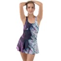 Color Acrylic Paint Art Painting Ruffle Top Dress Swimsuit View1