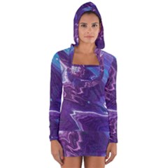 Color Acrylic Paint Art Painting Art Long Sleeve Hooded T-shirt by Pakrebo