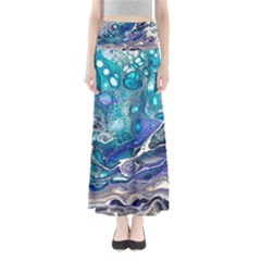 Paint Acrylic Paint Art Colorful Full Length Maxi Skirt by Pakrebo