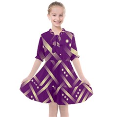 Background Non Seamless Pattern Kids  All Frills Chiffon Dress