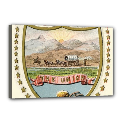 Historical Coat Of Arms Of Idaho Territory Canvas 18  X 12  (stretched) by abbeyz71