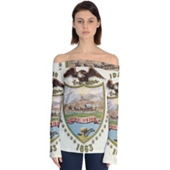 Historical Coat Of Arms Of Idaho Territory Off Shoulder Long Sleeve Top by abbeyz71
