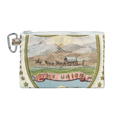 Historical Coat Of Arms Of Idaho Territory Canvas Cosmetic Bag (medium) by abbeyz71