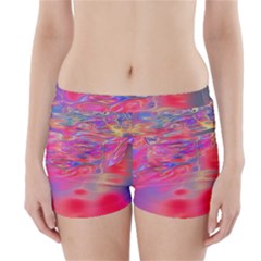 Purple Red Abstract Pool Boyleg Bikini Wrap Bottoms by bloomingvinedesign