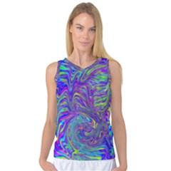 Abstractwithblue Women s Basketball Tank Top