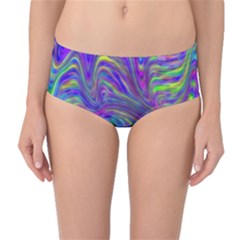 Abstractwithblue Mid-waist Bikini Bottoms