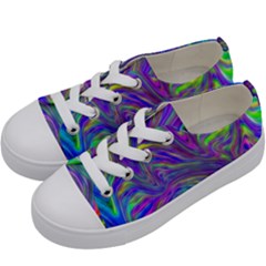 Abstractwithblue Kids  Low Top Canvas Sneakers