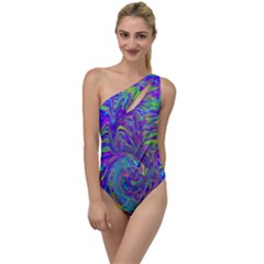 Abstractwithblue To One Side Swimsuit