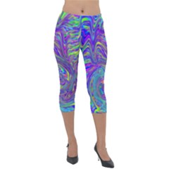 Abstractwithblue Lightweight Velour Capri Leggings 