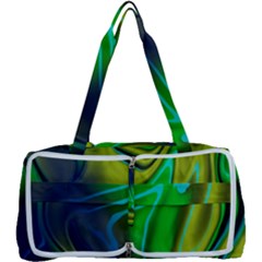Green Blue Yellow Swirl Multi Function Bag by bloomingvinedesign