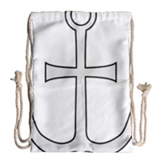 Anchored Cross Drawstring Bag (large) by abbeyz71