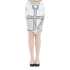 Anchored Cross Midi Wrap Pencil Skirt by abbeyz71