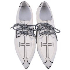 Anchored Cross Pointed Oxford Shoes