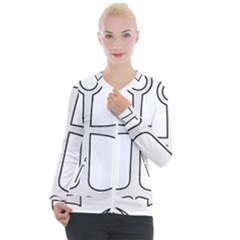 Anchored Cross Casual Zip Up Jacket