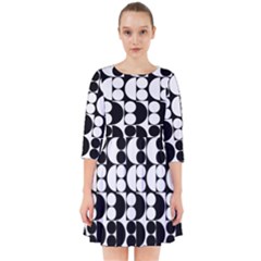 Seamless Pattern Wallpaper Smock Dress by Pakrebo