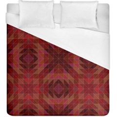 Maroon Triangle Pattern Seamless Duvet Cover (king Size)