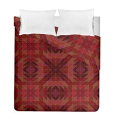 Maroon Triangle Pattern Seamless Duvet Cover Double Side (full/ Double Size) by Pakrebo