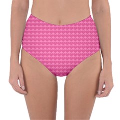 Abstract Background Card Decoration Pink Reversible High-waist Bikini Bottoms by Pakrebo