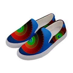 Fractal Spiral Curve Helix Women s Canvas Slip Ons by Pakrebo