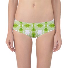 Seamless Wallpaper Background Green White Classic Bikini Bottoms by Pakrebo