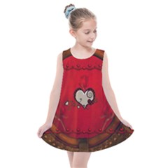 Beautiful Elegant Hearts With Roses Kids  Summer Dress by FantasyWorld7