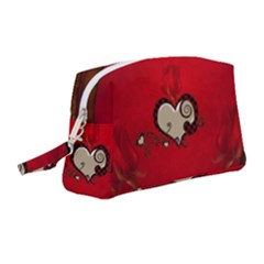 Beautiful Elegant Hearts With Roses Wristlet Pouch Bag (medium) by FantasyWorld7