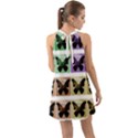 Seamless Wallpaper Butterfly Halter Tie Back Chiffon Dress View2