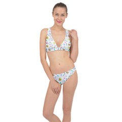 Summer Pattern Design Colorful Classic Banded Bikini Set  by Pakrebo