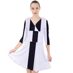 Grapevine Cross Quarter Sleeve Front Wrap Dress by abbeyz71