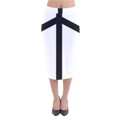 Grapevine Cross Velvet Midi Pencil Skirt by abbeyz71