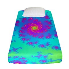 Spiral Fractal Abstract Pattern Fitted Sheet (single Size) by Pakrebo