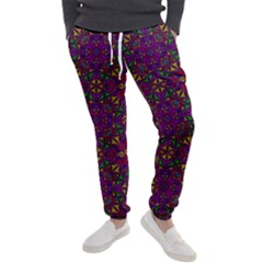 Triangle Pattern Kaleidoscope Color Men s Jogger Sweatpants by Pakrebo