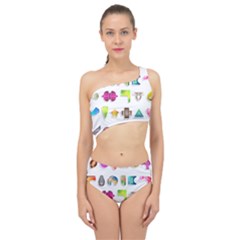 Shapes Abstract Set Pack Spliced Up Two Piece Swimsuit by Pakrebo