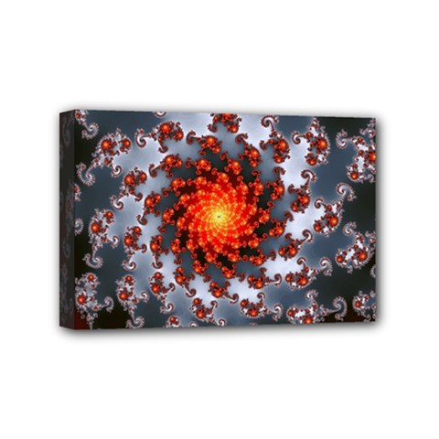 Fractal Spiral Rendering Curve Mini Canvas 6  X 4  (stretched) by Pakrebo