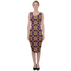 Seamless Wallpaper Pattern Ornament Vintage Sleeveless Pencil Dress