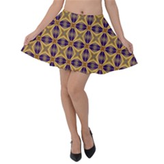 Seamless Wallpaper Pattern Ornament Vintage Velvet Skater Skirt