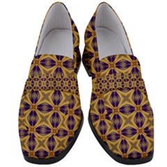 Seamless Wallpaper Pattern Ornament Vintage Women s Chunky Heel Loafers