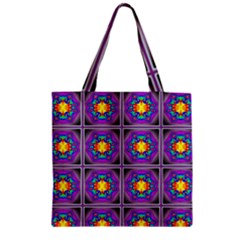 Seamless Wallpaper Pattern Ornament Art Zipper Grocery Tote Bag