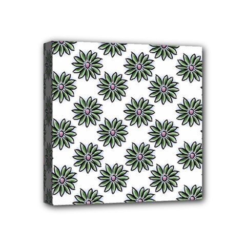 Graphic Pattern Flowers Mini Canvas 4  X 4  (stretched) by Pakrebo