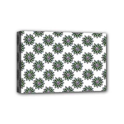 Graphic Pattern Flowers Mini Canvas 6  X 4  (stretched) by Pakrebo