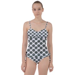 Graphic Pattern Flowers Sweetheart Tankini Set by Pakrebo