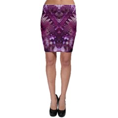 Pink Fractal Lace Bodycon Skirt by KirstenStar
