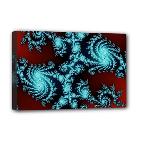 Fractal Spiral Abstract Pattern Art Deluxe Canvas 18  X 12  (stretched) by Pakrebo