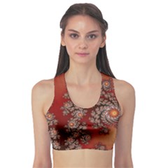 Fractal Rendering Pattern Abstract Sports Bra by Pakrebo