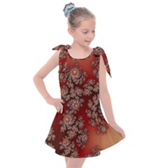 Fractal Rendering Pattern Abstract Kids  Tie Up Tunic Dress by Pakrebo