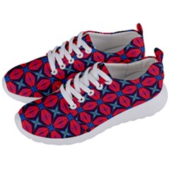 Seamless Wallpaper Digital Pattern Red Blue Men s Lightweight Sports Shoes by Pakrebo