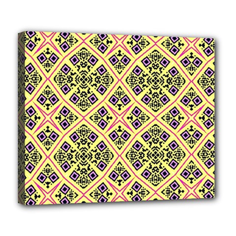 Seamless Wallpaper Geometric Yellow Deluxe Canvas 24  X 20  (stretched)