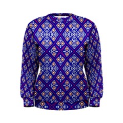 Symmetry Digital Art Pattern Blue Women s Sweatshirt