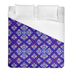 Symmetry Digital Art Pattern Blue Duvet Cover (Full/ Double Size)