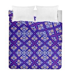 Symmetry Digital Art Pattern Blue Duvet Cover Double Side (Full/ Double Size)